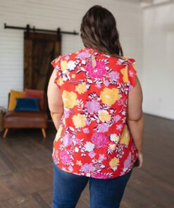 Among The Flowers Floral Top - Fashion Are Us, LLC