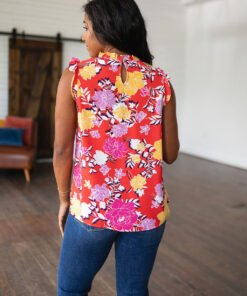 Among The Flowers Floral Top - Fashion Are Us, LLC