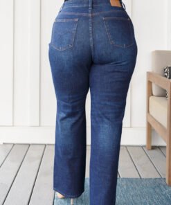 Arlo High Rise Button-Fly Straight Jeans - Fashion Are Us, LLC